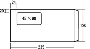 長3窓付封筒